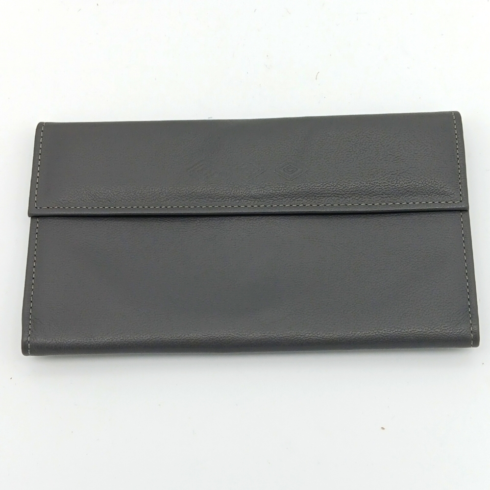 Vintage leather wallet Southwestern Amity Cowhide grey